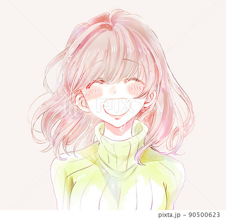 泣き笑いのイラスト素材