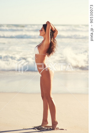 Bikini body - Achieved. Full length shot of a gorgeous young woman