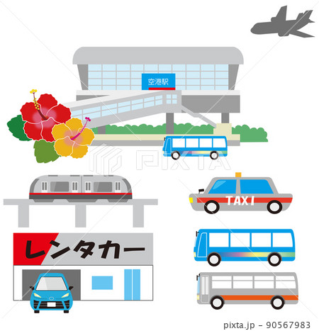 モノレール ゆいレール 電車 イラストのイラスト素材