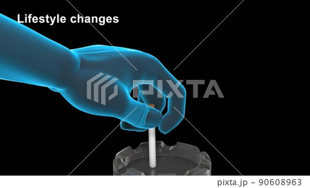 喫煙 タバコ 煙草 手のイラスト素材