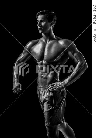 Male fitness model with a perfect body like an - Stock Photo [97921028]  - PIXTA