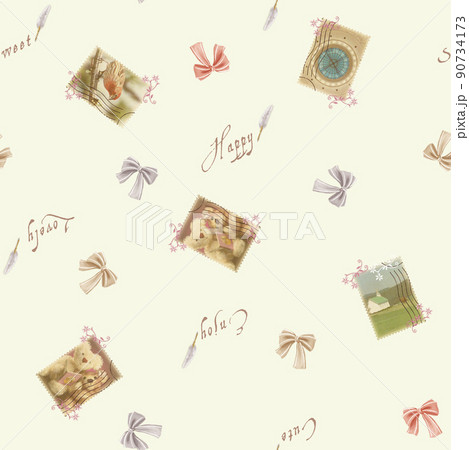 羽根ペンのイラスト素材