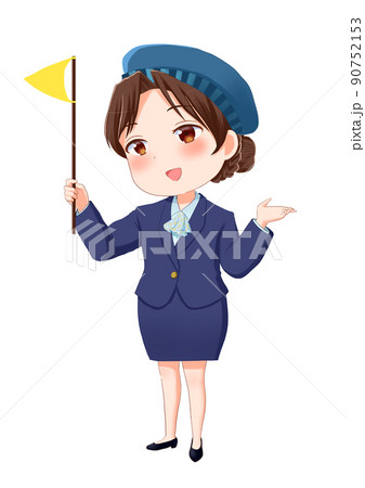 案内 説明 バスガイド 添乗員の写真素材 - PIXTA