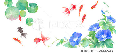 朝顔のイラスト素材集 ピクスタ