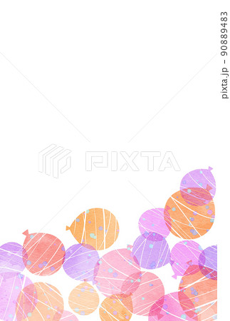 ヨーヨー 祭り 水風船 オレンジの写真素材