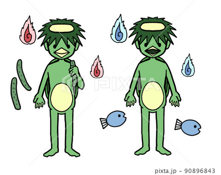 河童のイラスト素材集 ピクスタ