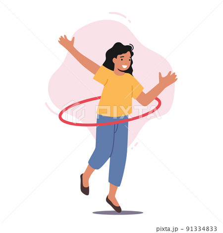 Dancing girl in Hawaii traditional dress. - Stock Illustration  [48449394] - PIXTA