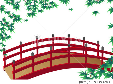 太鼓橋のイラスト素材