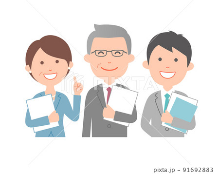 部長 課長のイラスト素材