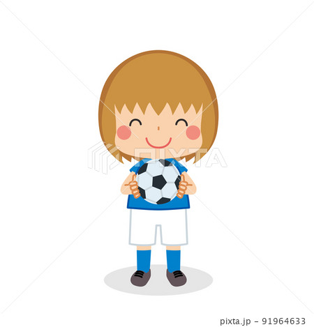 女子サッカーのイラスト素材集 ピクスタ