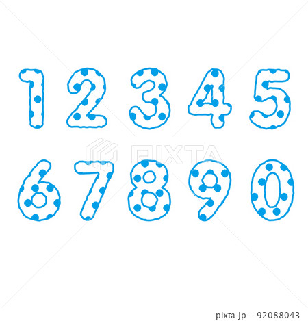 数字 水玉模様 グラフィック 柄のイラスト素材 - PIXTA