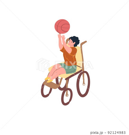 車いすバスケのイラスト素材