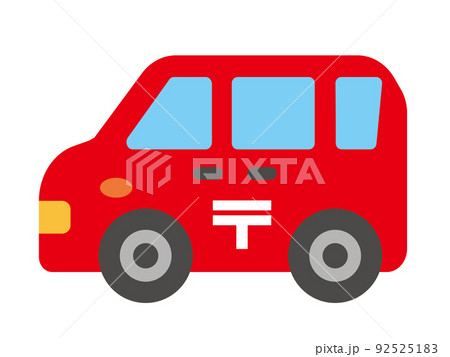 郵便車のイラスト素材