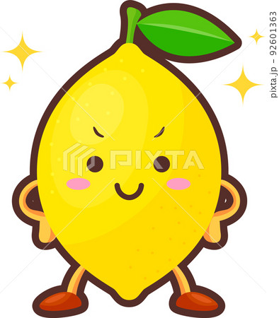 キャラクター イラスト 可愛い レモンのイラスト素材