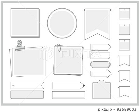 ベクター 付箋 ふせん おしゃれのイラスト素材 ベクター 付箋 ふせん おしゃれのイラスト素材