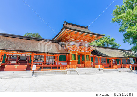 神秘的神社の写真素材