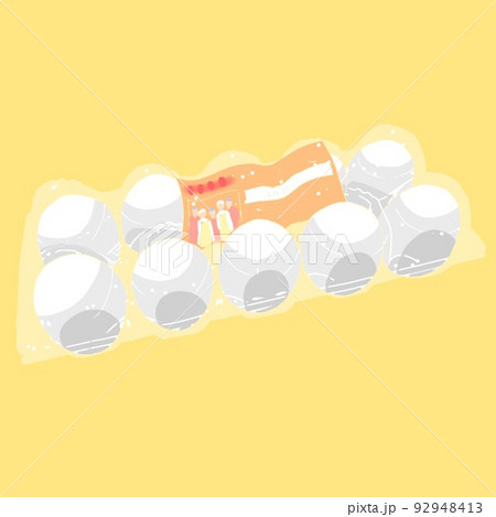 卵パックのイラスト素材