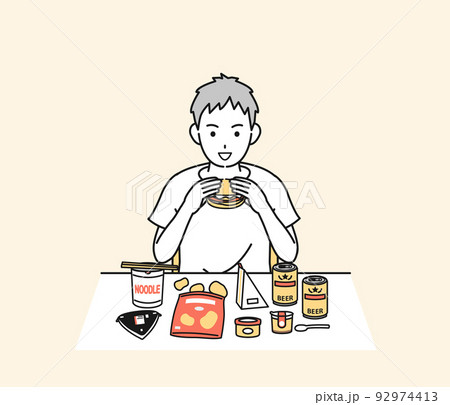 暴飲暴食の写真素材