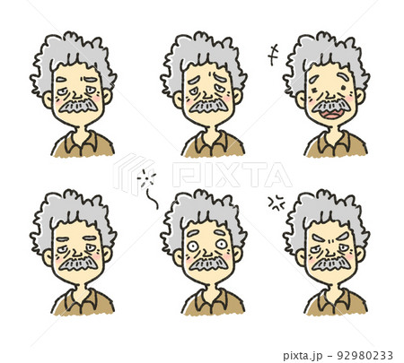 顔 表情 女性 おばあちゃんのイラスト素材