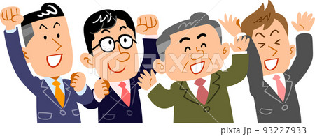 右向き 人物 男性のイラスト素材