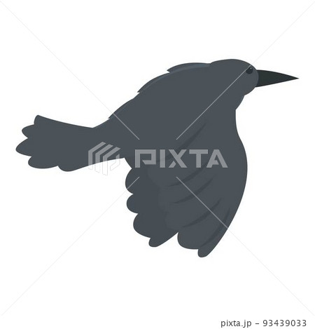 カラス シルエット 鳥 烏のイラスト素材
