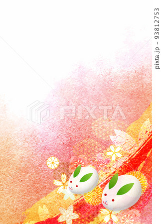 雪うさぎのイラスト素材