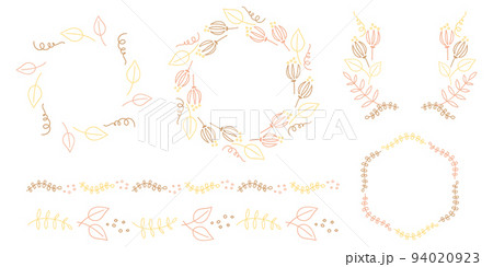 フレーム 囲み 線 手書きのイラスト素材