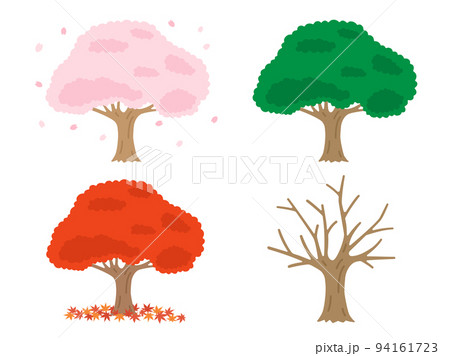 桜の木の原画イラスト 冬イラスト