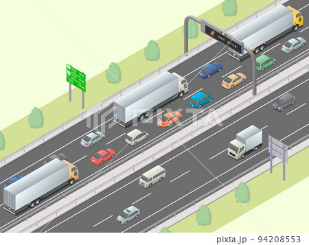 高速道路のイラスト素材集 ピクスタ