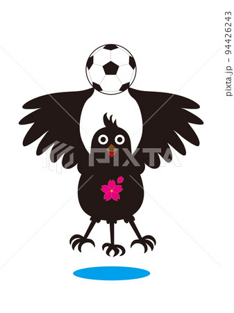 八咫烏 烏 桜 サッカーのイラスト素材