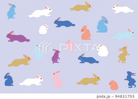 うさぎ かわいい 横顔 ウサギのイラスト素材