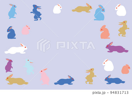 うさぎ かわいい 横顔 ウサギのイラスト素材