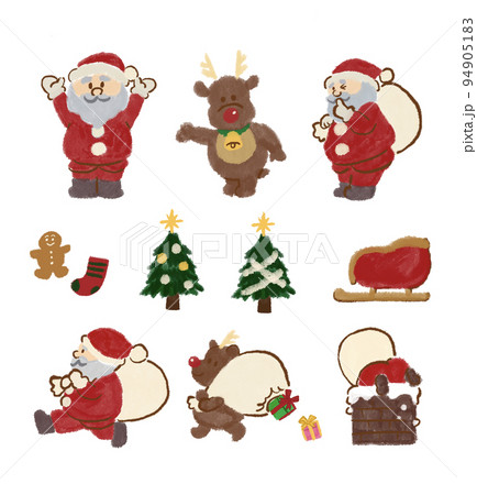 クリスマス サンタクロース 煙突 イラストのイラスト素材 クリスマス サンタクロース 煙突 イラストのイラスト素材