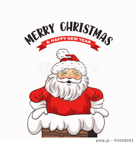 クリスマス サンタクロース 煙突 イラストのイラスト素材 クリスマス サンタクロース 煙突 イラストのイラスト素材