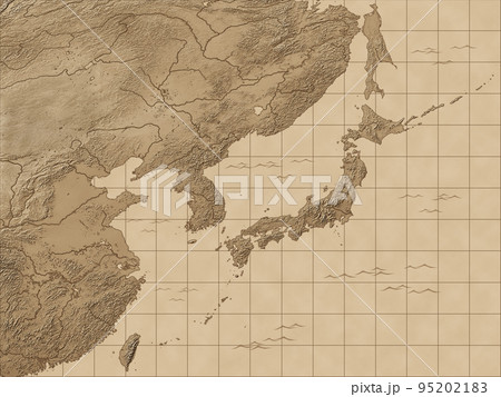 地図 日本 中国 韓国のイラスト素材 - PIXTA