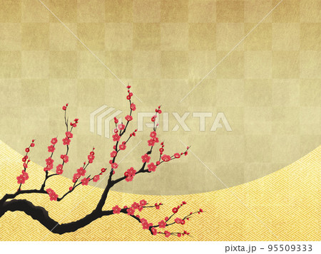 花 植物 梅 屏風のイラスト素材 - PIXTA