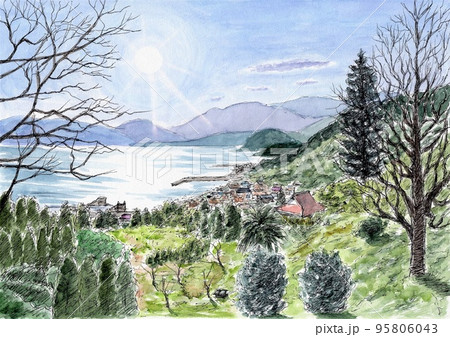 日本海 風景画 田舎の写真素材 - PIXTA