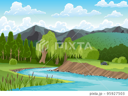 川辺の風景 川辺の風景 - 最高級複製画専門店 《 ワールド・マスタピーシズ