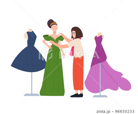 Color woman dresses isolated icons, female - Stock Illustration  [86844236] - PIXTA
