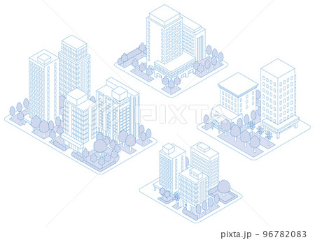 街 立体 3D 風景のイラスト素材 - PIXTA