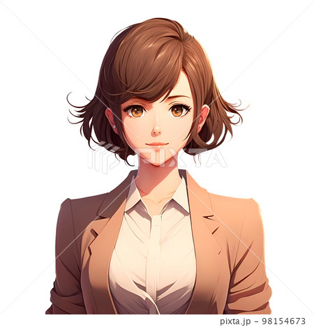 ショートカット OL 女性 ショートカット OL お母さんのイラスト素材 - PIXTA