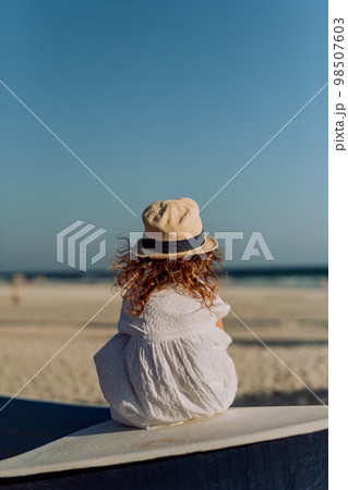 Naked women in panties hugging on beach - Stock Photo [84432709] - PIXTA