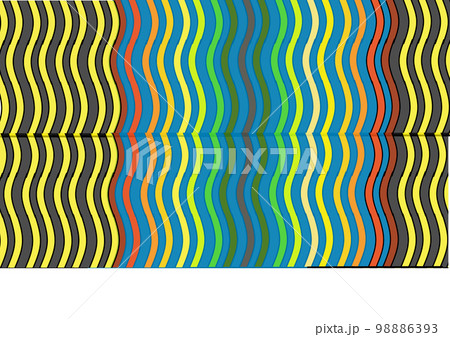 ストライプ模様の抽象画