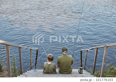 Grandfather And Grandson Going Fishing Grandparent And Grandchild