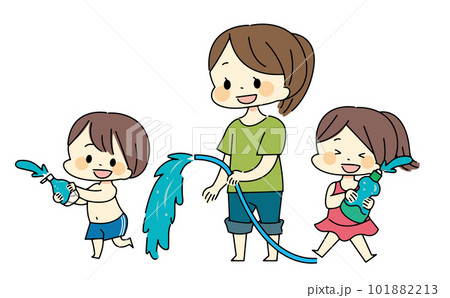 水遊び ホース 水あそび 水のイラスト素材 - PIXTA