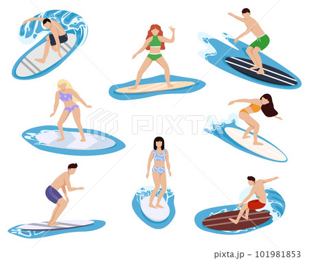 Surfing stock vector. Illustration of surf, ocean, active - 31491247