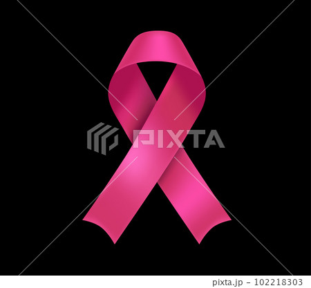 Colon cancer awareness symbol. Dark blue ribbon isolated on black