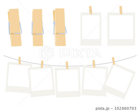 木製洗濯バサミのイラスト素材 - PIXTA