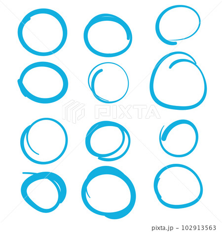 Blue Swirls and Swooshes Vector Accent Line Work - Stock Illustration  [95221421] - PIXTA