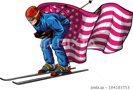 Cute Skiing Boy Dressed in Winter Clothes - Stock Illustration  [109387942] - PIXTA